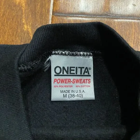 Onieta Vintage Y2K UPN Network TV Crewneck Sweatshirt Black Men's Size Medium - Picture 6 of 8